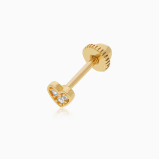 18k Yellow Gold Stud Earrings | Jawhara Piercing Collection