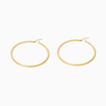 18K YELLOW GOLD EARRINGS IN ROUND SHAPED