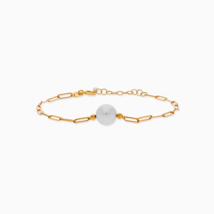 PEARL YELLOW GOLD BRACELET - Image 3