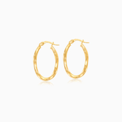 18K YELLOW GOLD EARRINGS IN OVAL SHAPE