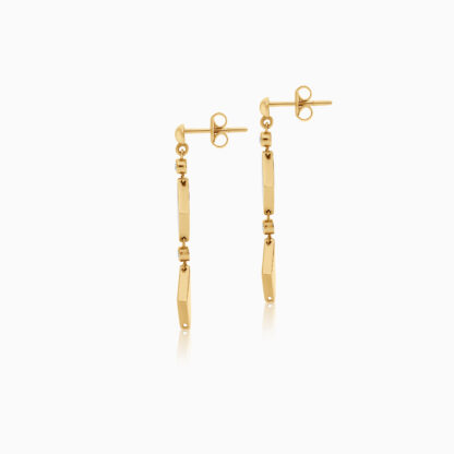 18k yellow gold earrings decorated with gorgeous enamel colors and natural diamonds