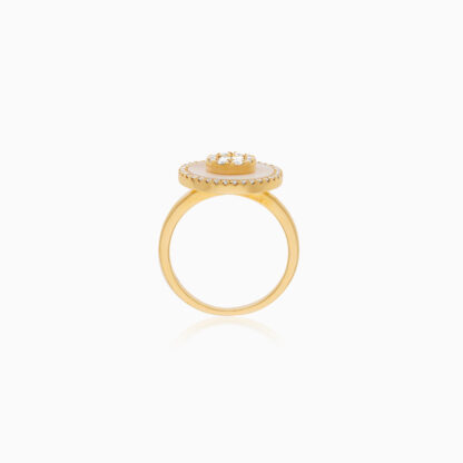 18K Yellow Gold Ring with Diamonds & MOP | Mosaic Collection