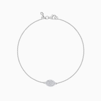 18K White Gold Diamond Bracelet from the Trendy Collection, making it perfect for weddings, anniversaries, or formal events.