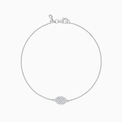 18K White Gold Diamond Bracelet from the Trendy Collection, making it perfect for weddings, anniversaries, or formal events.