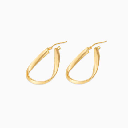 18K YELLOW GOLD EARRINGS IN OVAL SHAPE