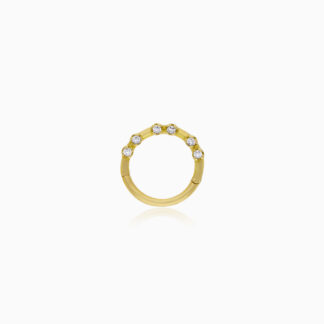 18K Gold Hoops Piercing