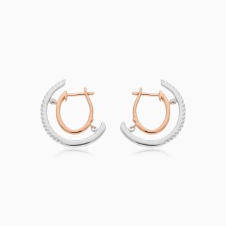 18K Rose Gold & Platinum Earrings – Platinum Evara Collection