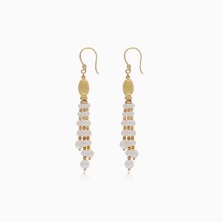 18K Yellow Gold Earring with Pearl