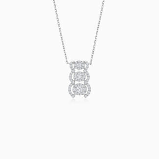 18k white gold necklace featuring a stunning triple-circle design, part of the exclusive 365 Collection