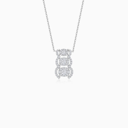 18k white gold necklace featuring a stunning triple-circle design, part of the exclusive 365 Collection