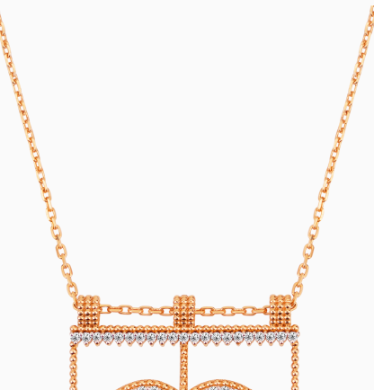 Diamond Yellow Gold Necklace - Image 3