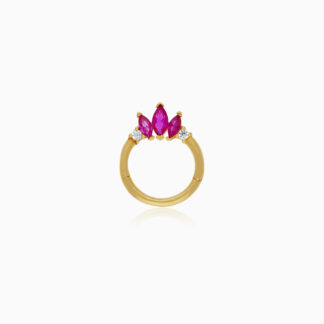 18K Gold Hoops Piercing