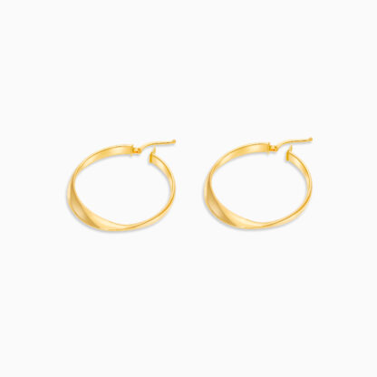 18K YELLOW GOLD EARRINGS IN OVAL SHAPE