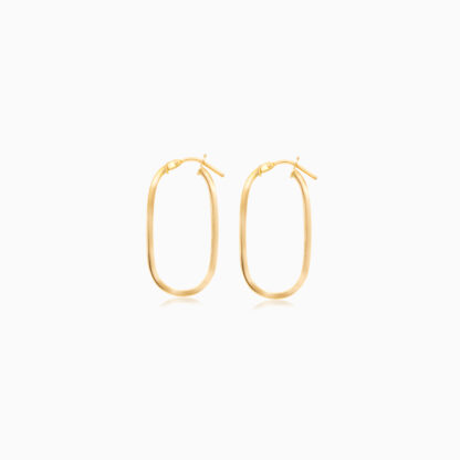 18K YELLOW GOLD EARRINGS IN OVAL SHAPE