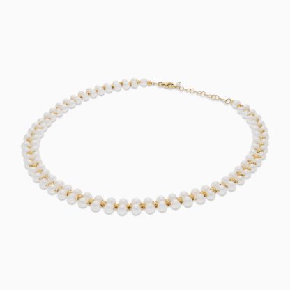18K YELLOW GOLD CHOKER WITH PEARLS - Image 3