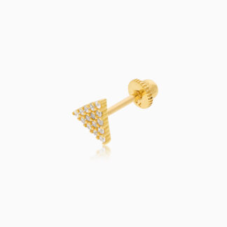 18k Yellow Gold Stud Earrings | Jawhara Piercing Collection